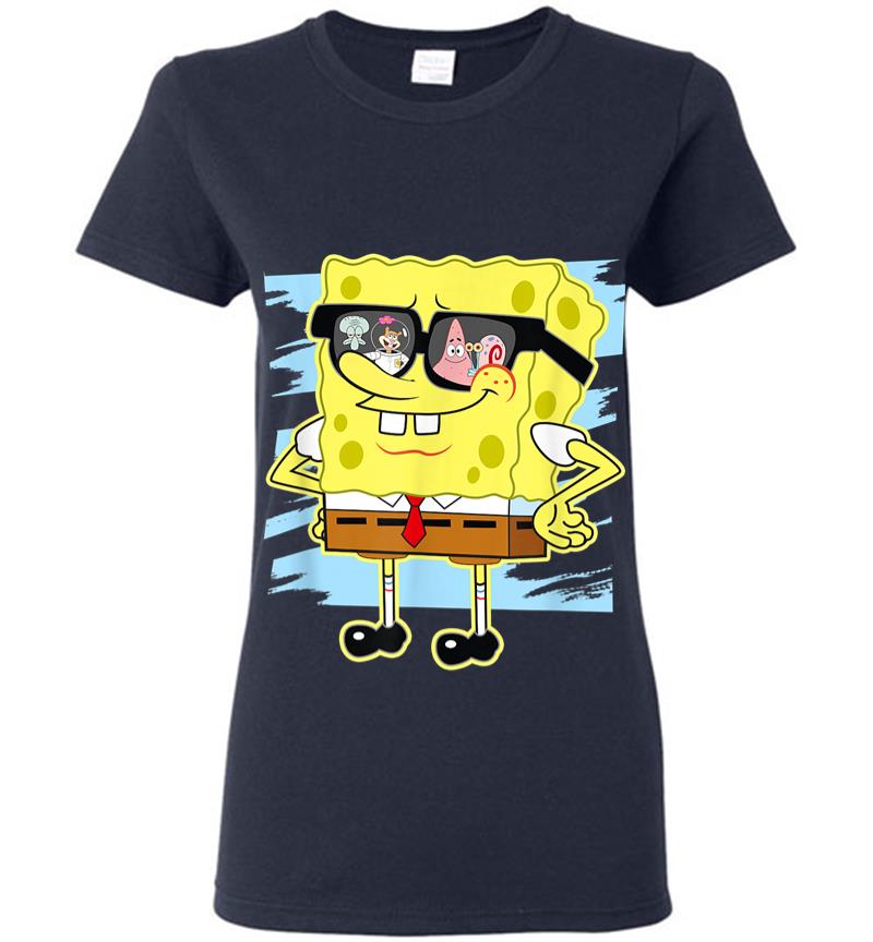 Inktee Store - Mademark X Spongebob Squarepants Spongebob Reflection In Sunglasses Women T-Shirt Image