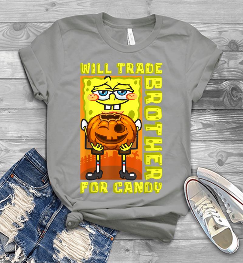 Inktee Store - Mademark X Spongebob Squarepants Spongebob Will Trade Brother For Candy Funny Halloween Gift Men T-Shirt Image