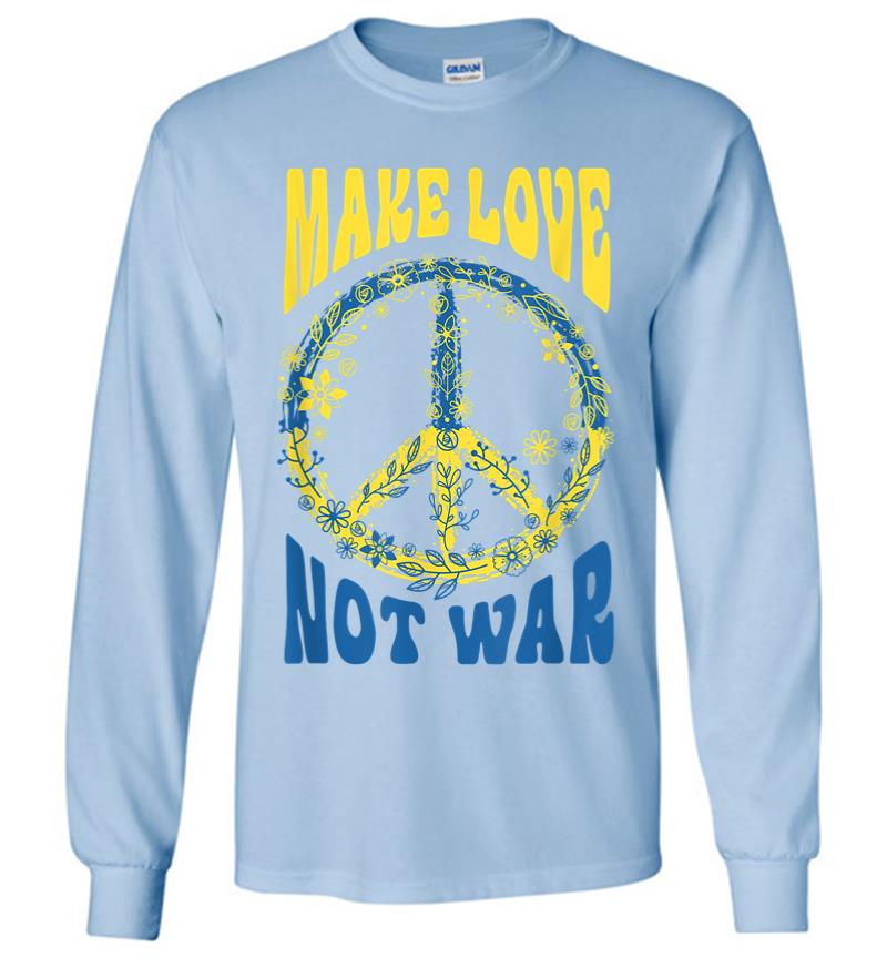 Inktee Store - Make Love Not War Support Ukraine Long Sleeve T-Shirt Image