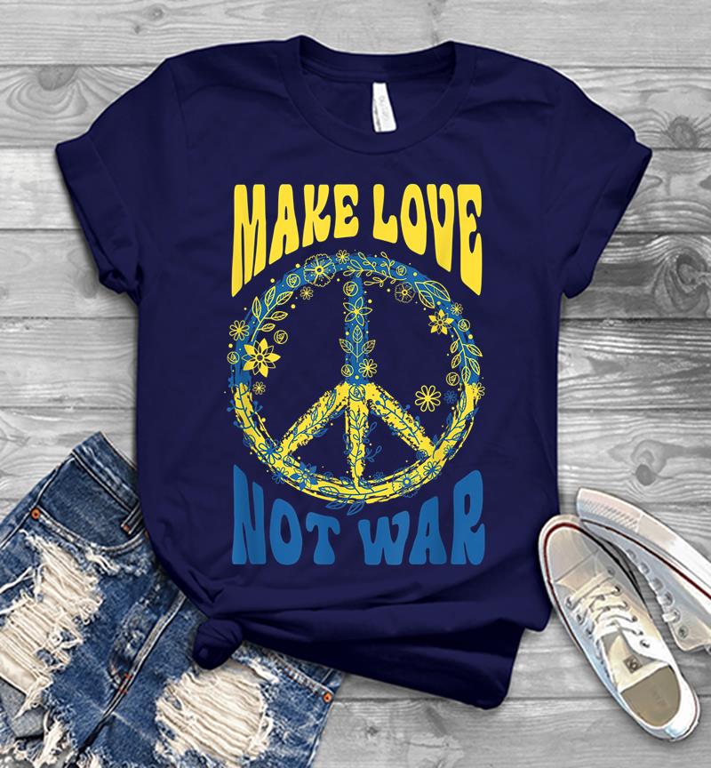 Inktee Store - Make Love Not War Support Ukraine Men T-Shirt Image