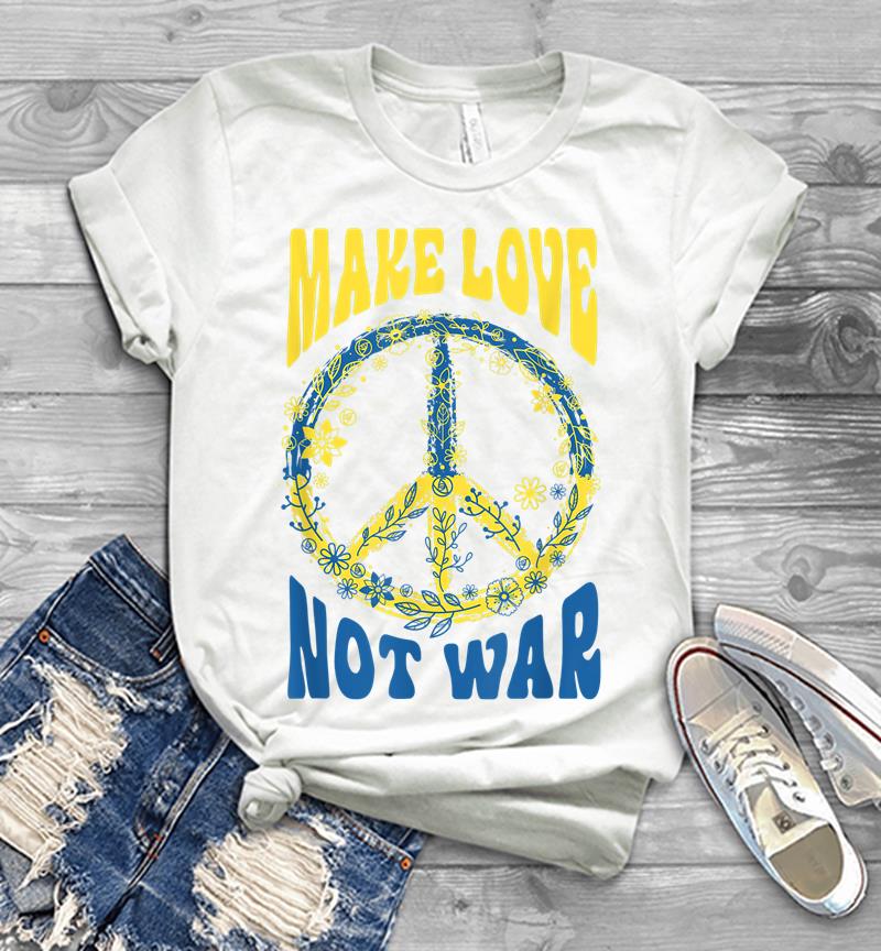 Inktee Store - Make Love Not War Support Ukraine Men T-Shirt Image