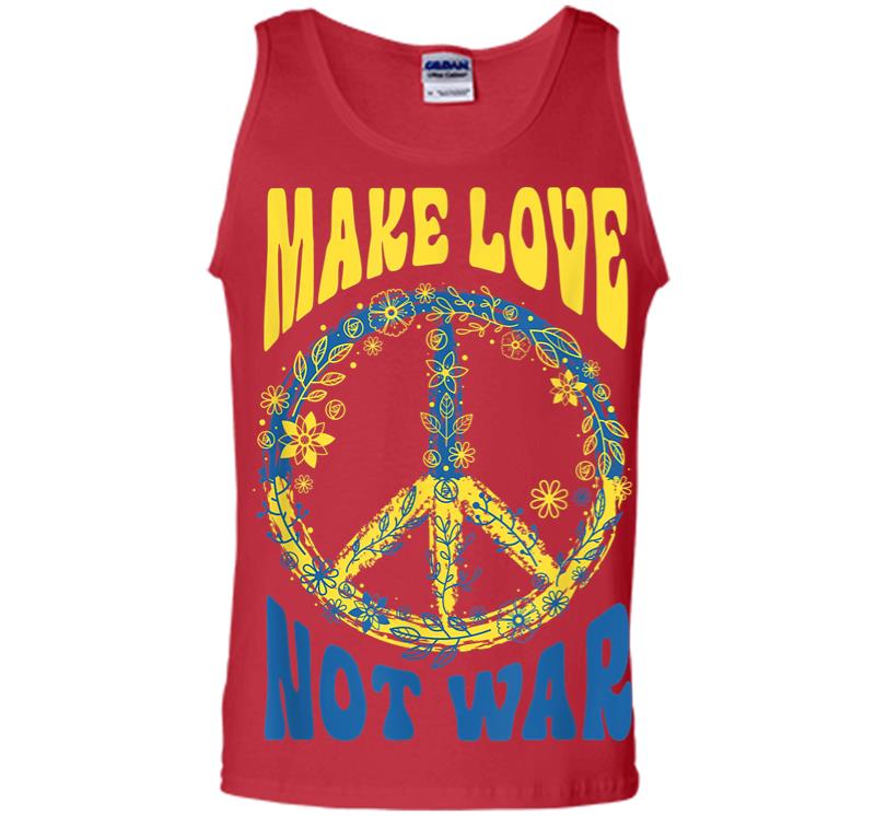 Inktee Store - Make Love Not War Support Ukraine Men Tank Top Image