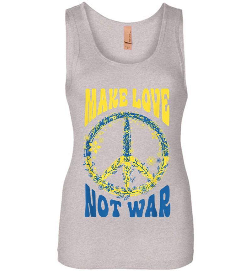 Inktee Store - Make Love Not War Support Ukraine Women Jersey Tank Top Image