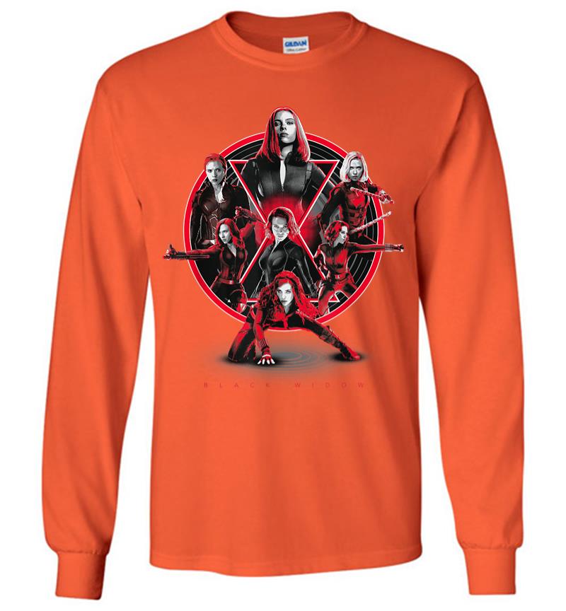 Inktee Store - Marvel Avengers Black Widow Multiplied Long Sleeve T-Shirt Image