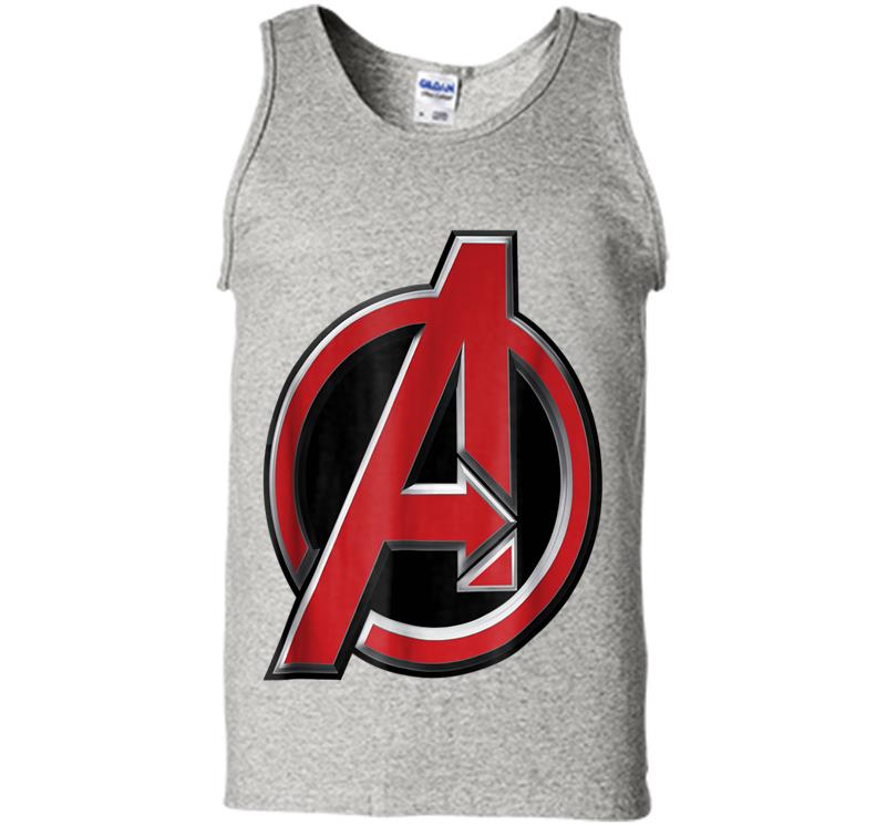 Marvel Avengers Classic Red Beveled Logo Graphic Mens Tank Top