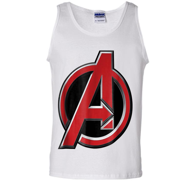 Inktee Store - Marvel Avengers Classic Red Beveled Logo Graphic Mens Tank Top Image