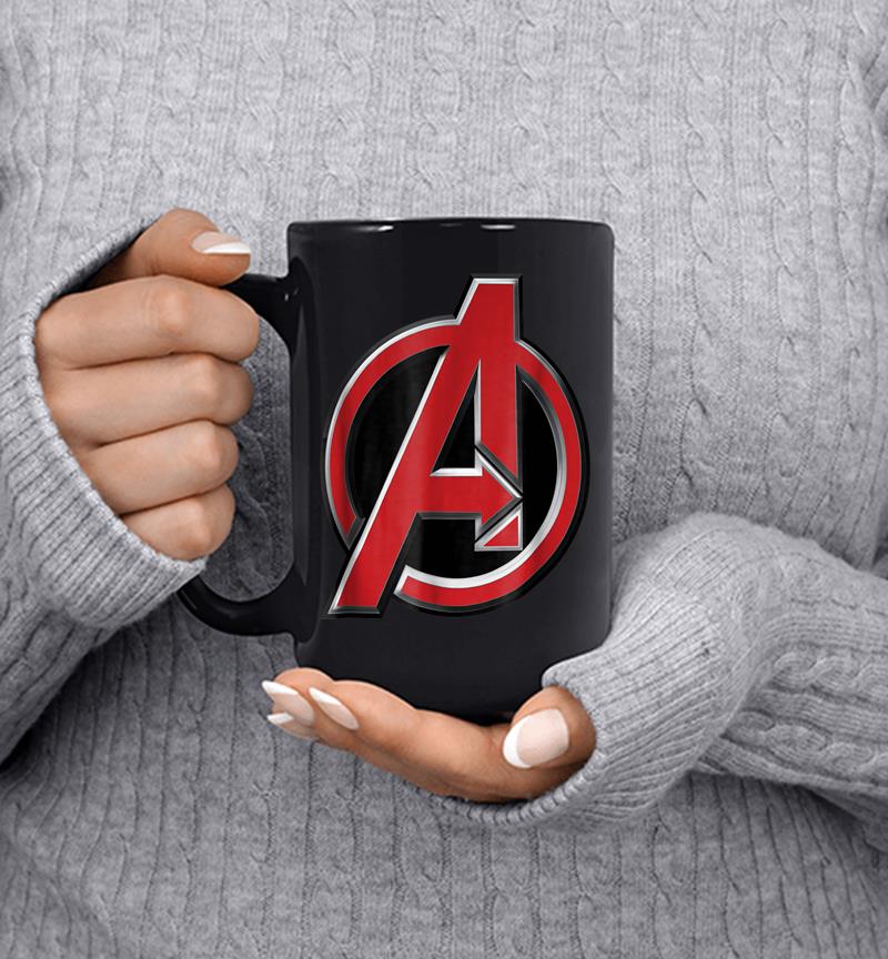 Marvel Avengers Classic Red Beveled Logo Graphic Mug
