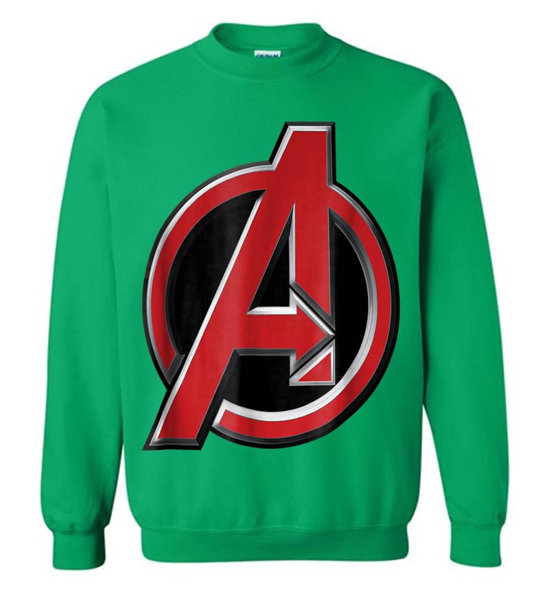 Inktee Store - Marvel Avengers Classic Red Beveled Logo Graphic Sweatshirt Image