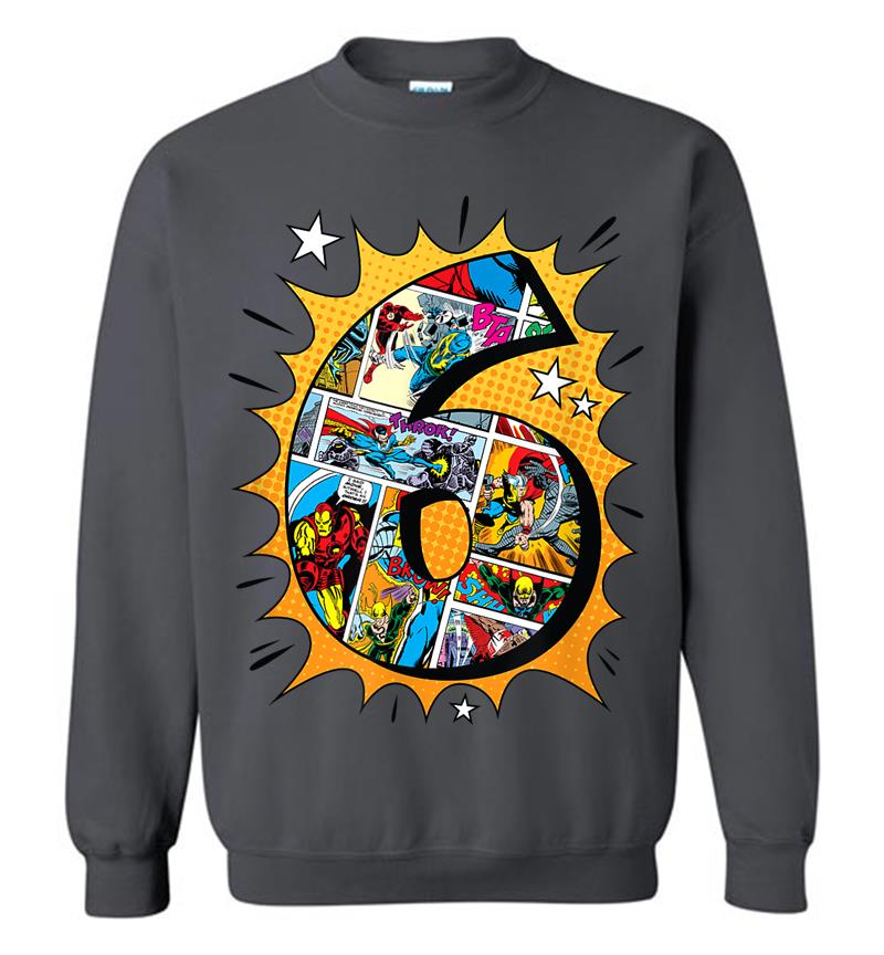 Inktee Store - Marvel Avengers Comics 6Th Birthday Sweatshirt Image