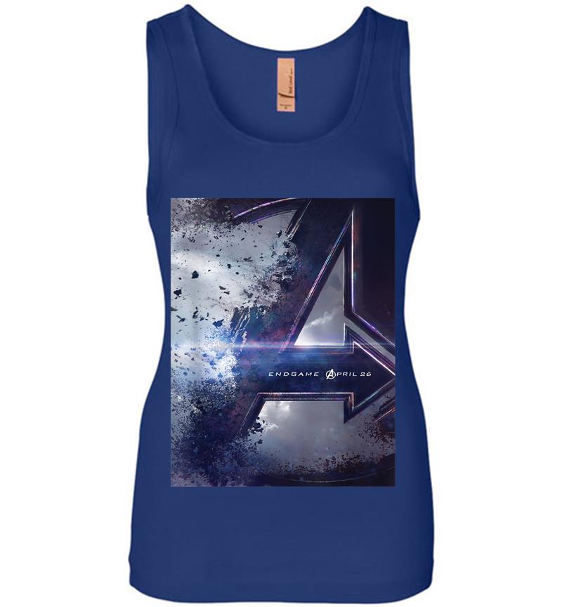 Inktee Store - Marvel Avengers Endgame Movie Poster Graphic Womens Jersey Tank Top Image