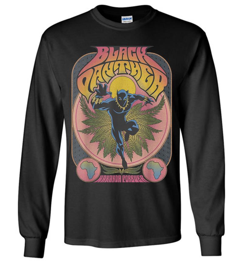 Marvel Black Panther Vintage 70s Poster Style Long Sleeve T-shirt