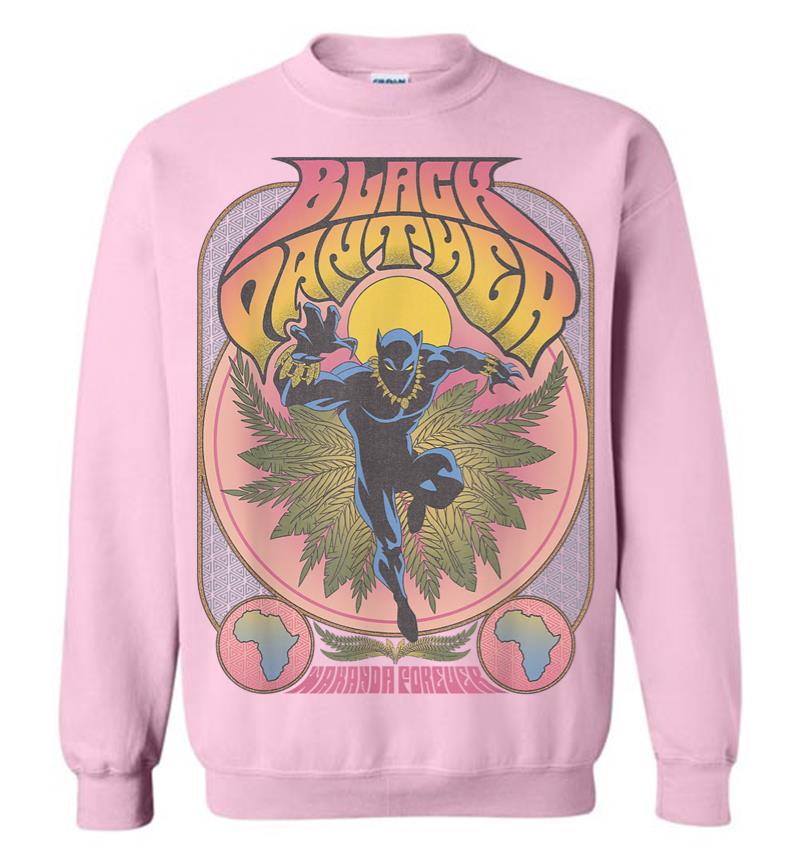 Inktee Store - Marvel Black Panther Vintage 70S Poster Style Sweatshirt Image
