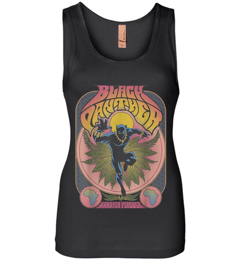 Marvel Black Panther Vintage 70s Poster Style Women Jersey Tank Top
