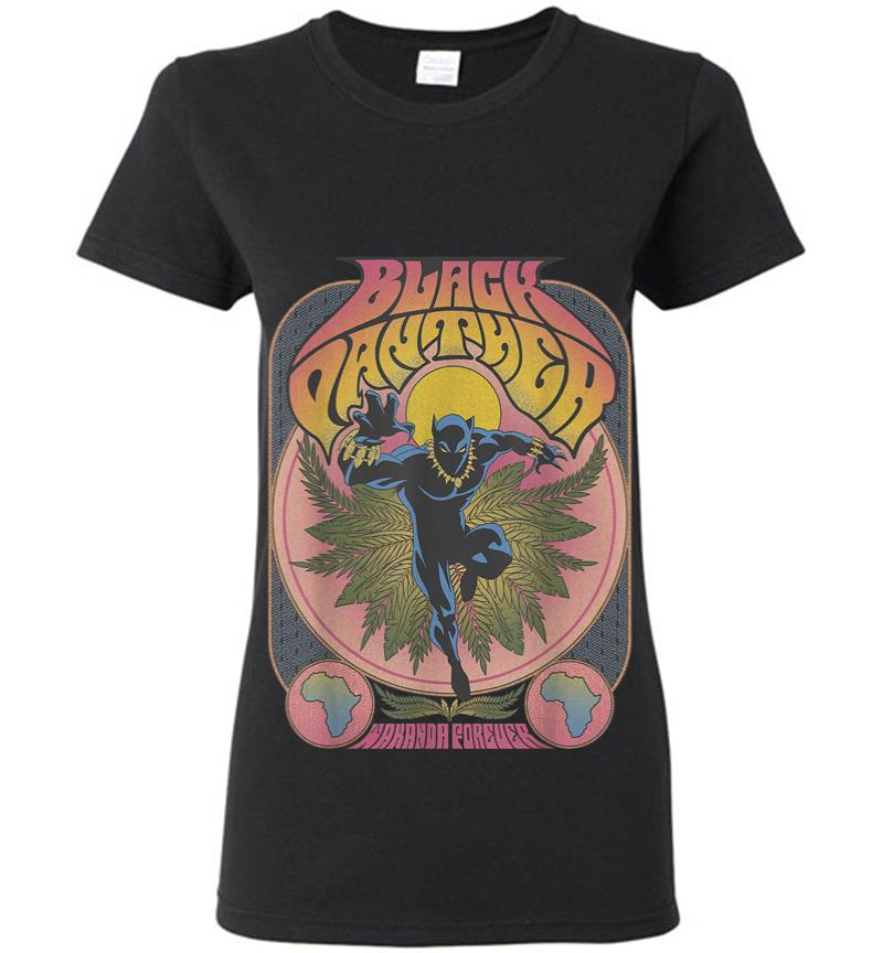 Marvel Black Panther Vintage 70s Poster Style Women T-shirt
