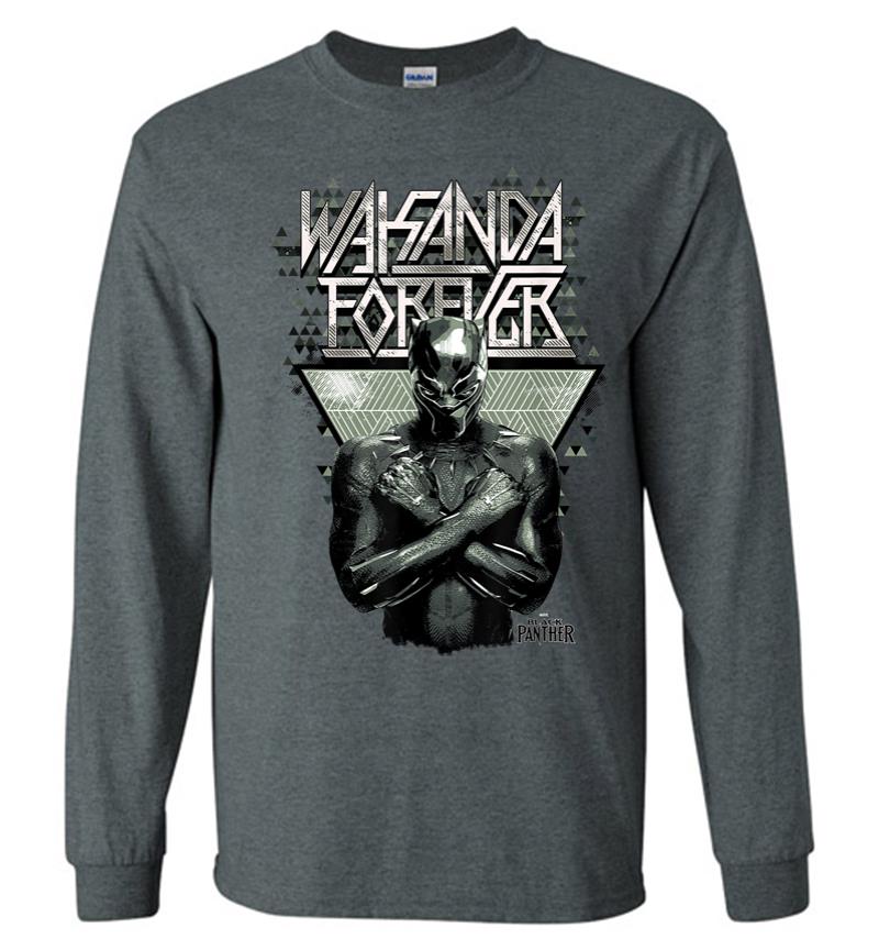Inktee Store - Marvel Black Panther Wakanda Forever Prism Long Sleeve T-Shirt Image