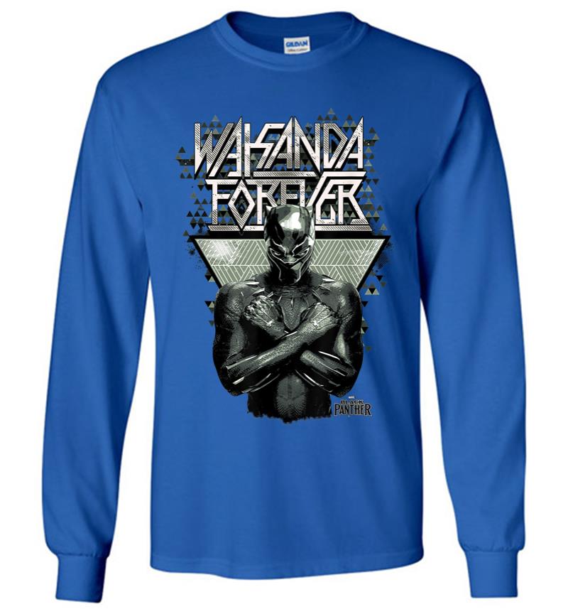 Inktee Store - Marvel Black Panther Wakanda Forever Prism Long Sleeve T-Shirt Image