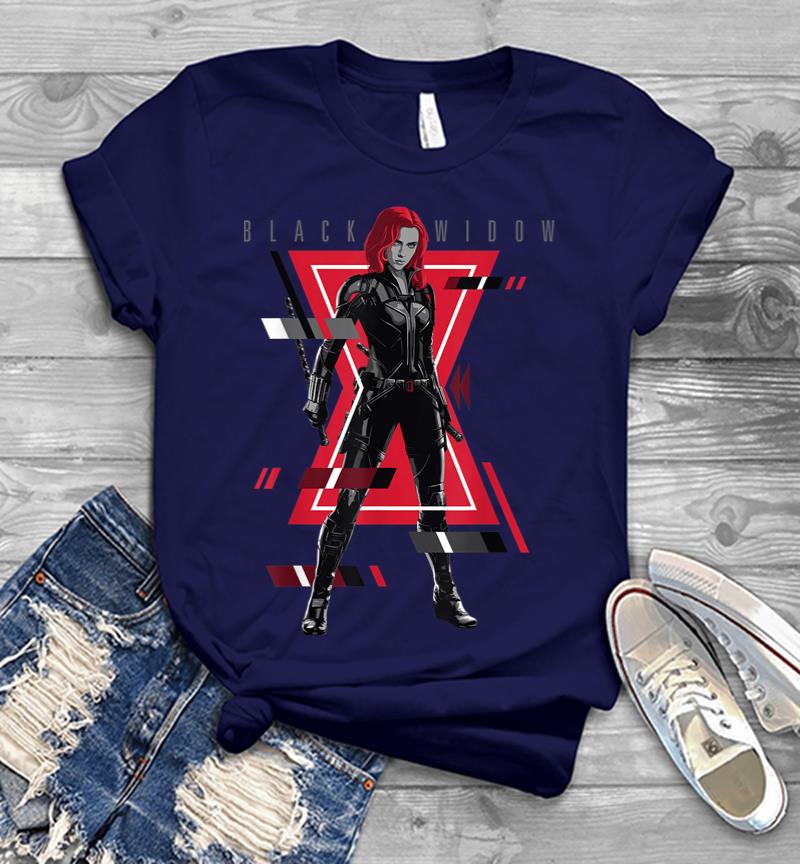 Inktee Store - Marvel Black Widow Logo Glitch Men T-Shirt Image