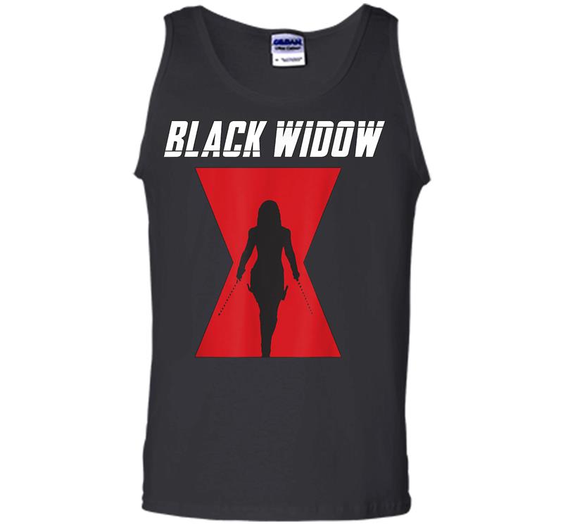 Marvel Black Widow Logo Silhouette Men Tank Top