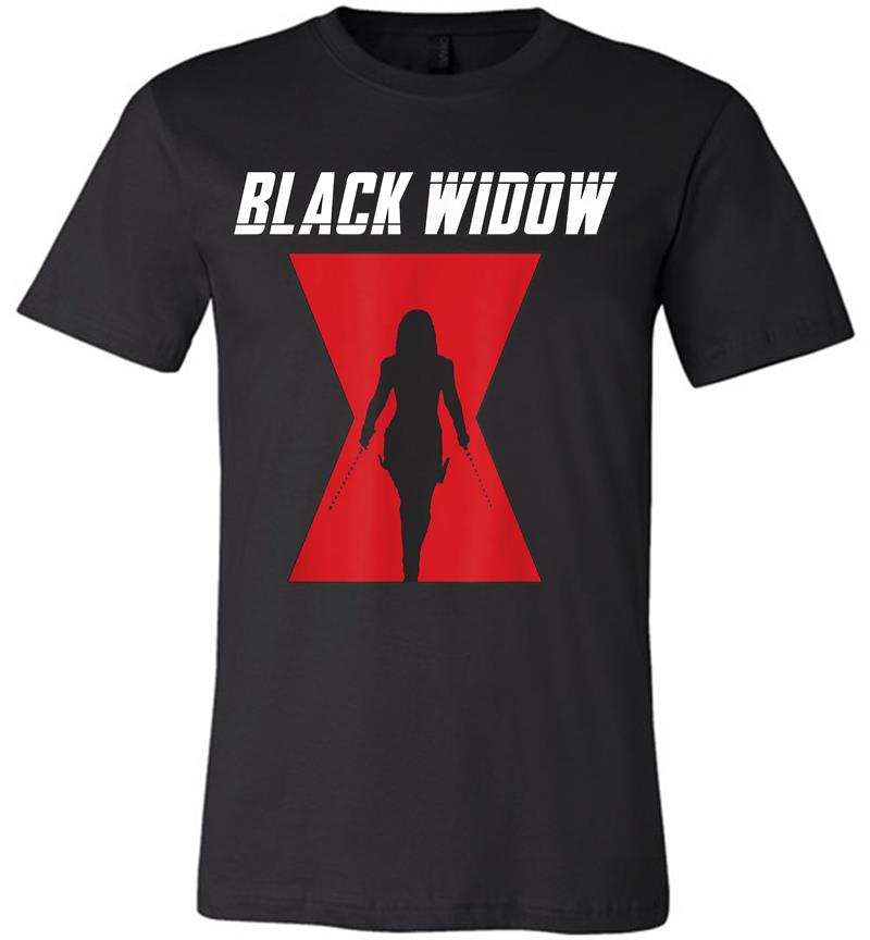 Marvel Black Widow Logo Silhouette Premium T-Shirt
