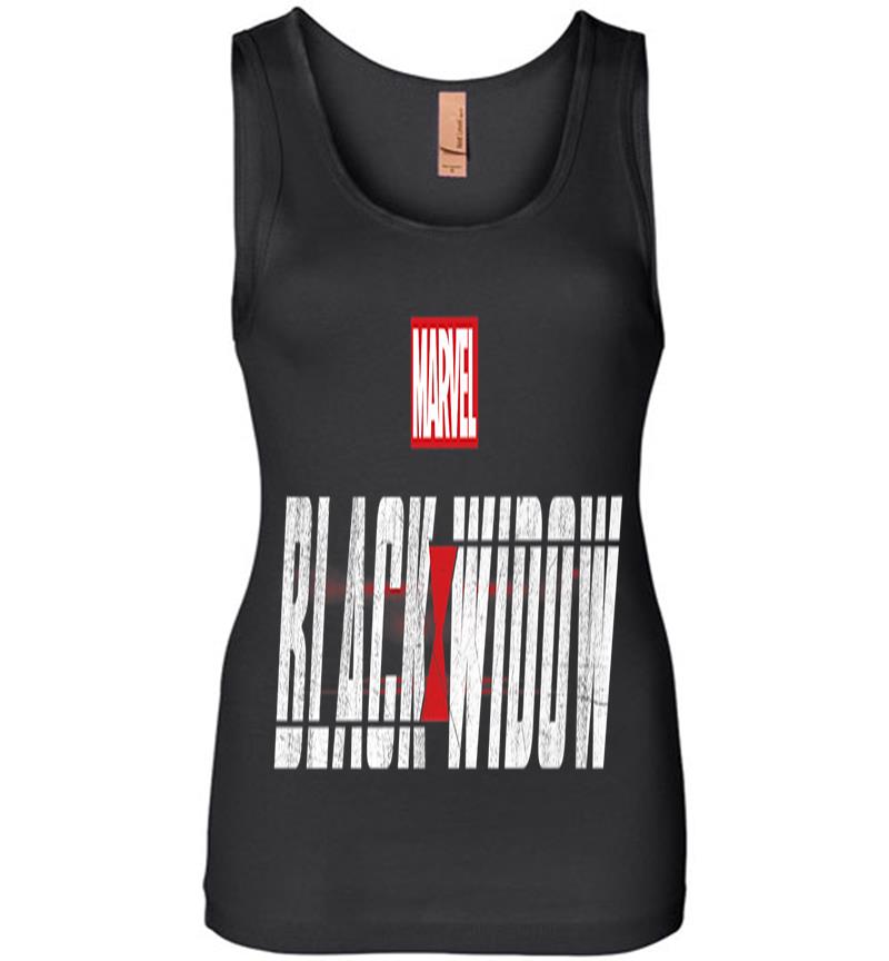 Marvel Black Widow Official Movie Logo Premium Womens Jersey Tank Top