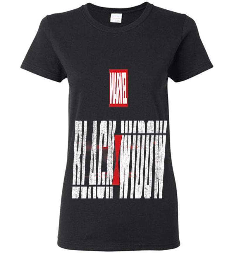 Marvel Black Widow Official Movie Logo Premium Womens T-shirt