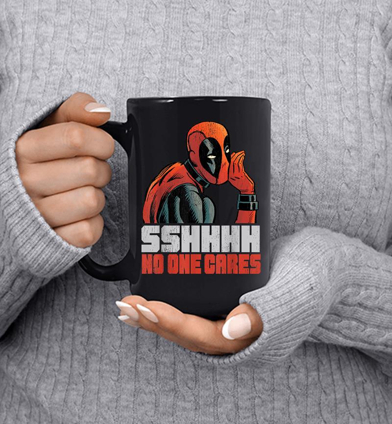 Marvel Deadpool Sshhhh No One Cares Whisper Graphic Mug