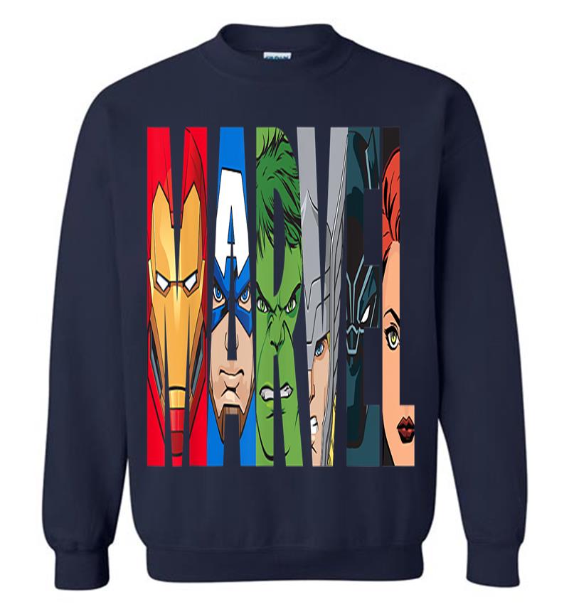 Inktee Store - Marvel Logo Avengers Super Heroes Sweatshirt Image