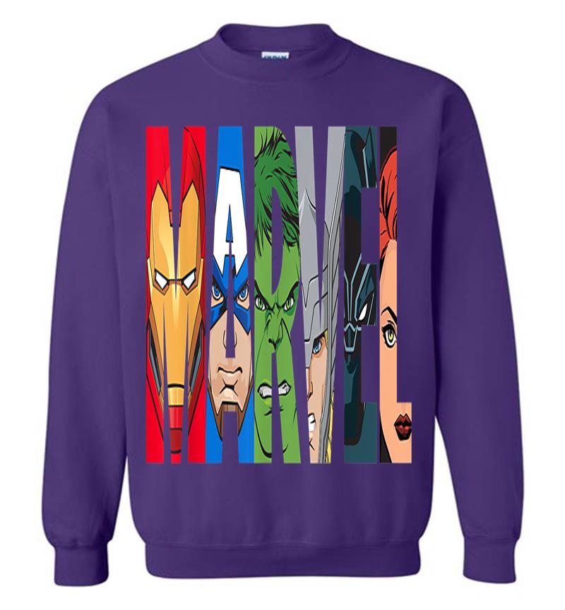 Inktee Store - Marvel Logo Avengers Super Heroes Sweatshirt Image