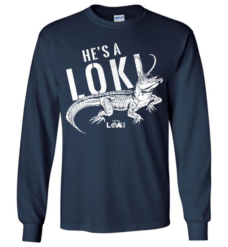 Inktee Store - Marvel Loki Alligator He'S A Loki Long Sleeve T-Shirt Image