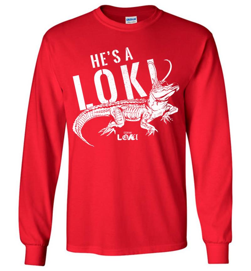 Inktee Store - Marvel Loki Alligator He'S A Loki Long Sleeve T-Shirt Image