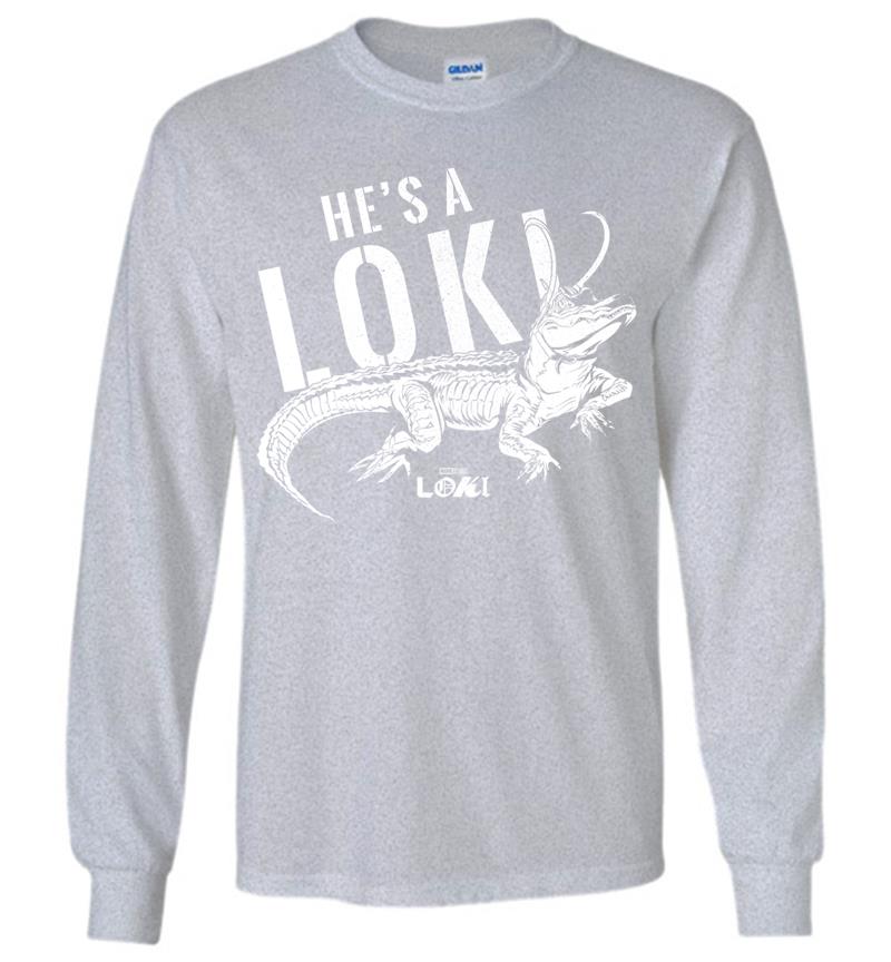 Inktee Store - Marvel Loki Alligator He'S A Loki Long Sleeve T-Shirt Image
