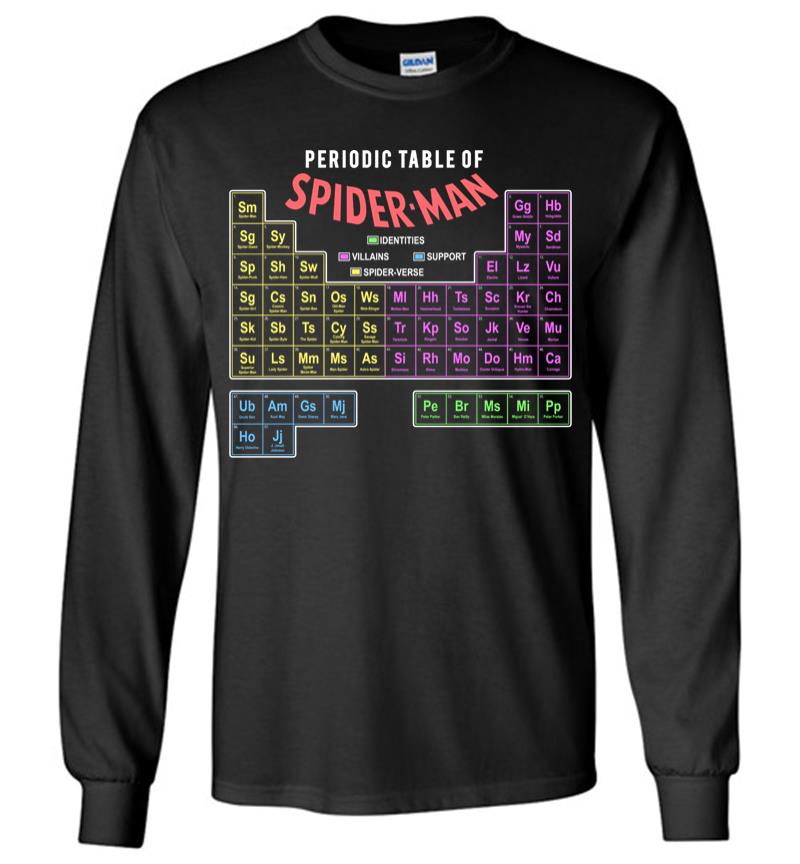 Marvel Periodic Table Of Spider-Man Long Sleeve T-Shirt