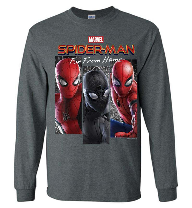Inktee Store - Marvel Spider-Man Far From Home Suit Panel Logo Long Sleeve T-Shirt Image