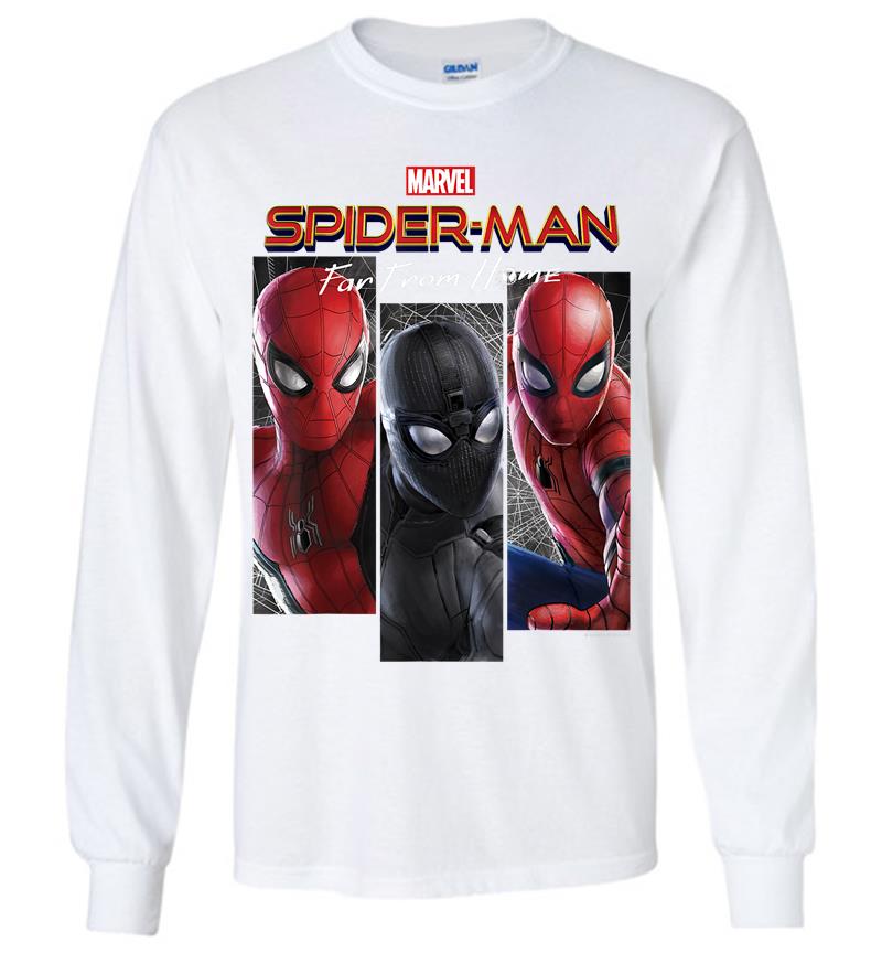 Inktee Store - Marvel Spider-Man Far From Home Suit Panel Logo Long Sleeve T-Shirt Image