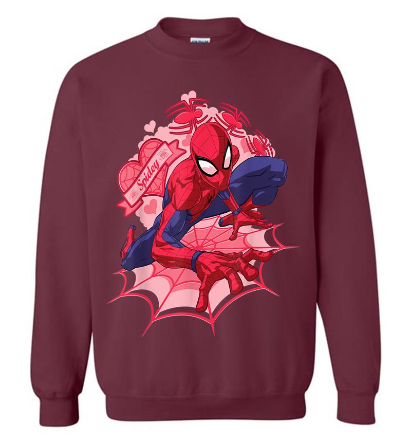 Inktee Store - Marvel Spider-Man Hearts Valentine'S Day Sweatshirt Image