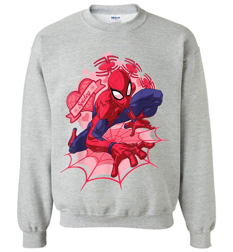 Inktee Store - Marvel Spider-Man Hearts Valentine'S Day Sweatshirt Image