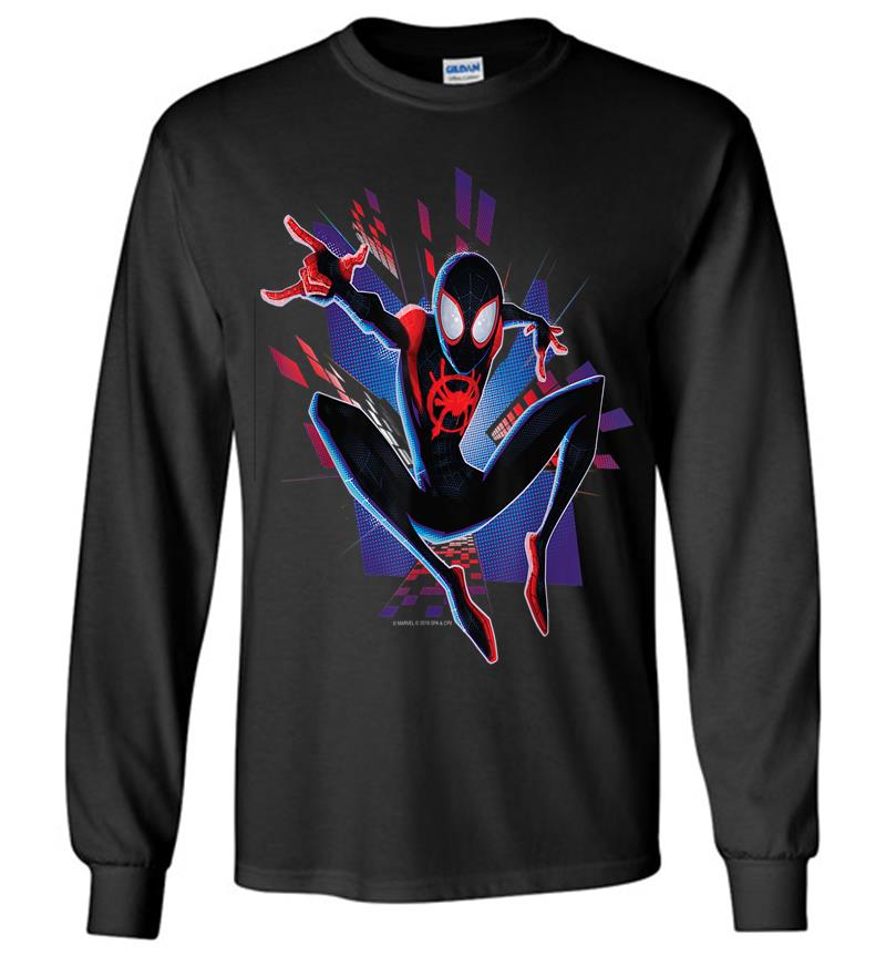 Marvel Spider-man Into The Spider-verse Miles City Long Sleeve T-shirt