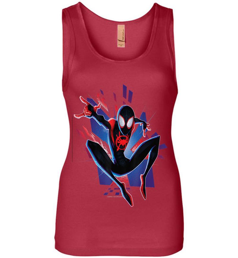 Inktee Store - Marvel Spider-Man Into The Spider-Verse Miles City Womens Jersey Tank Top Image