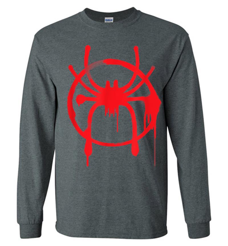 Inktee Store - Marvel Spider-Man Into The Spider-Verse Red Icon Long Sleeve T-Shirt Image