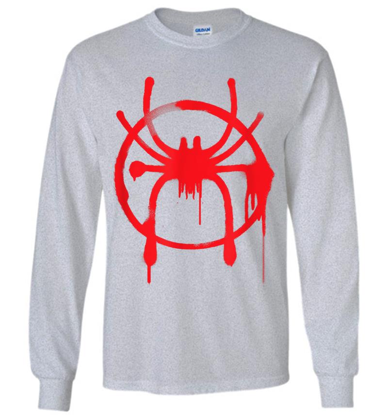 Inktee Store - Marvel Spider-Man Into The Spider-Verse Red Icon Long Sleeve T-Shirt Image