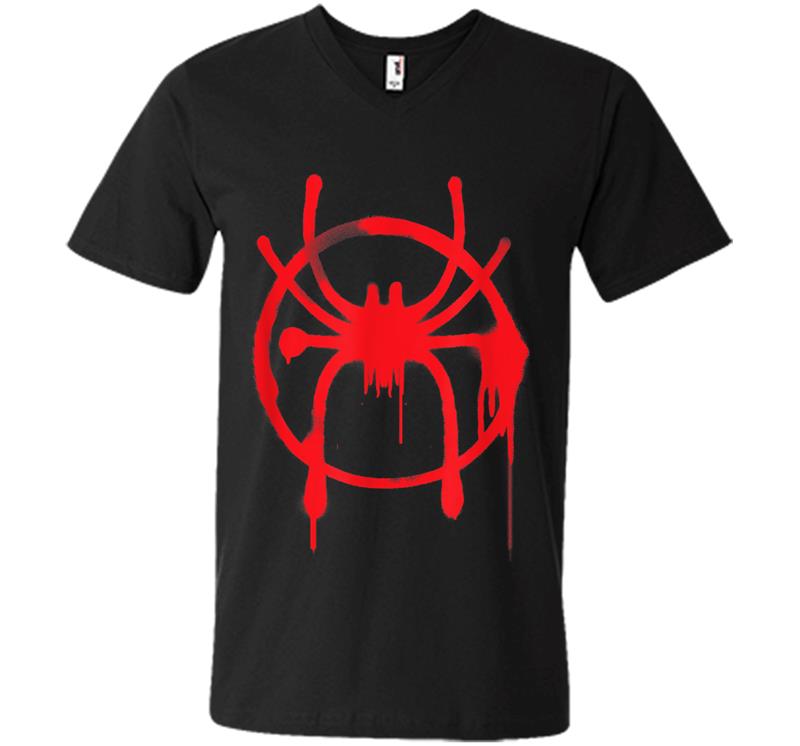 Marvel Spider-man Into The Spider-verse Red Icon V-neck T-shirt