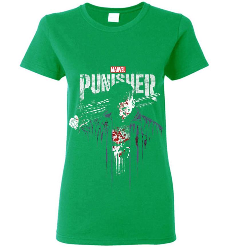 Inktee Store - Marvel The Punisher Frank Castle Vigilante Womens T-Shirt Image