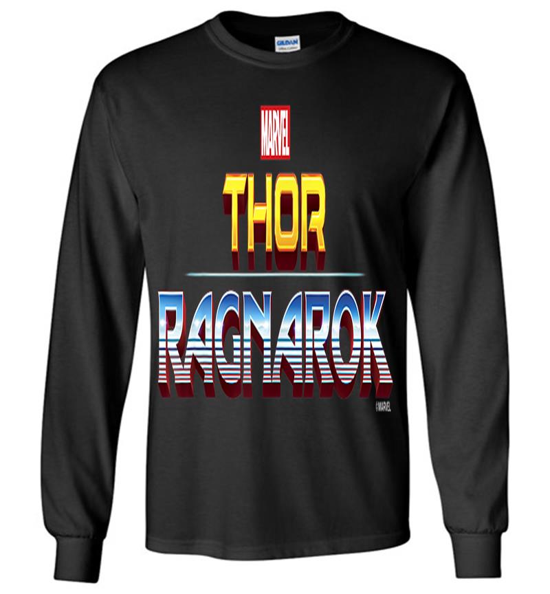 Marvel Thor Ragnarok Official Film Logo Graphic Long Sleeve T-shirt