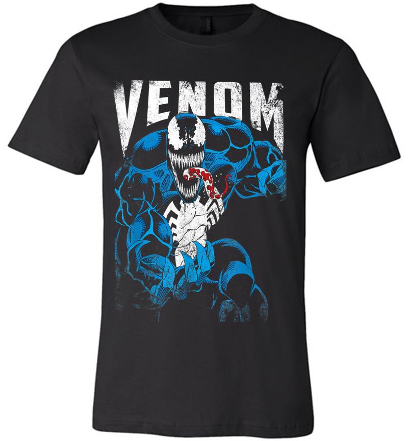 Marvel Venom Bloody Tongue Out Distressed Premium T-shirt