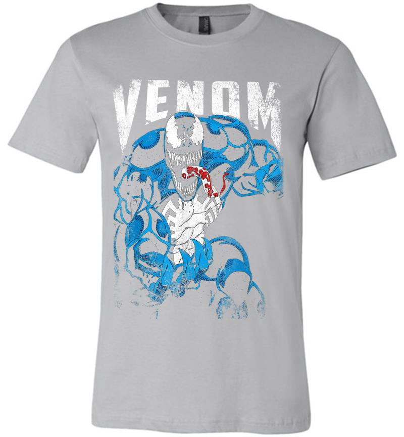 Inktee Store - Marvel Venom Bloody Tongue Out Distressed Premium T-Shirt Image