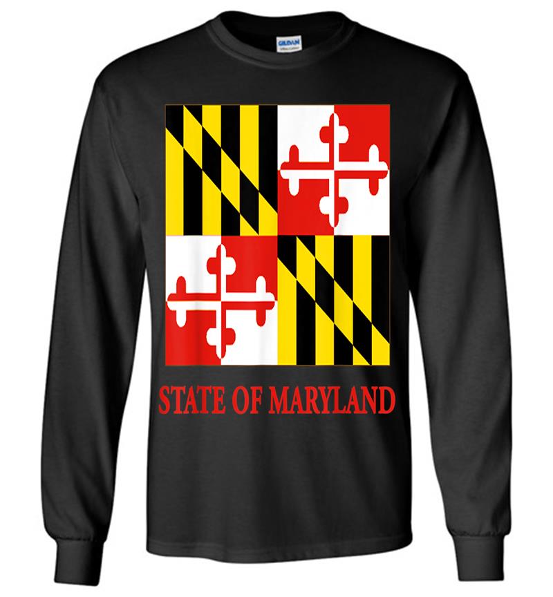 Maryland Md Official Flag Old Line State Pride Long Sleeve T-shirt