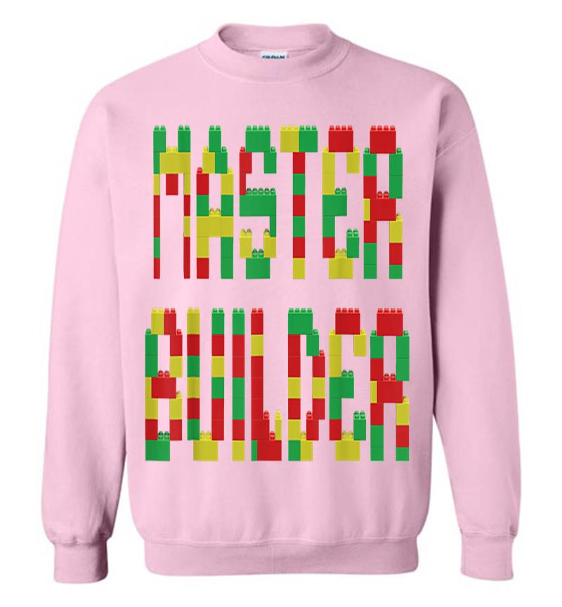 Inktee Store - Master Builder Plastic Building Blocks - Fun Toy Bricks Gift Sweatshirt Image