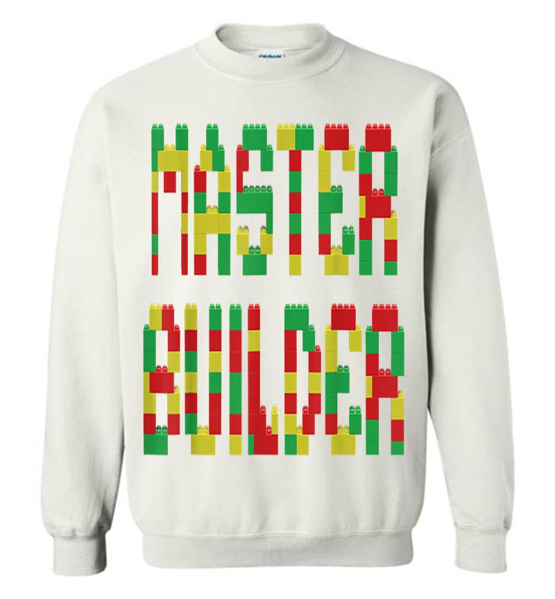 Inktee Store - Master Builder Plastic Building Blocks - Fun Toy Bricks Gift Sweatshirt Image