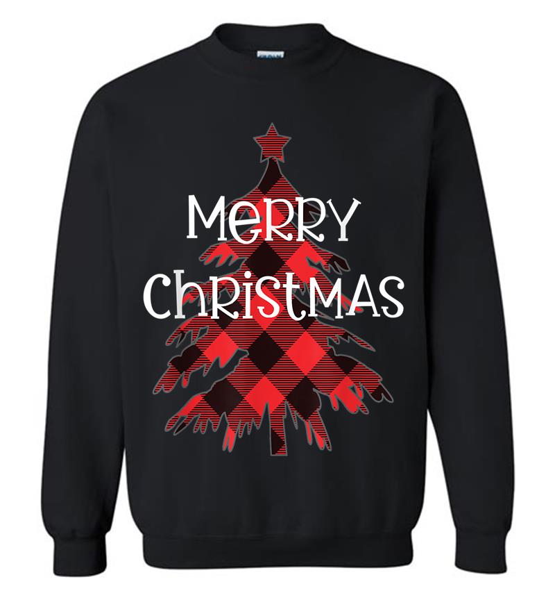 Merry Christmas Family Plaid Party Sweatshirt