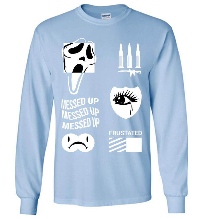 Inktee Store - Messed Up Frustated Long Sleeve T-Shirt Image